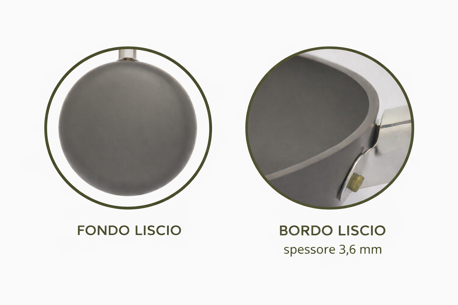 pentole della salute ioni argento linea professional fondo bordo liscio