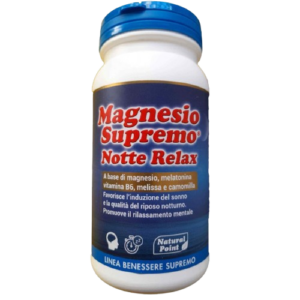 natural point magnesio supremo notte relax melatonina camomilla melissa flacone